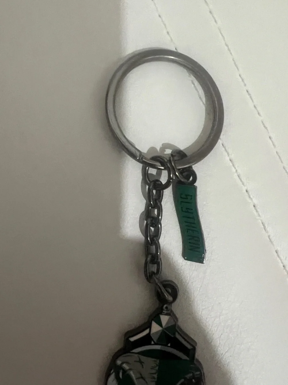 Harry Potter Slytherin House Keychain - Green & Yellow Crest